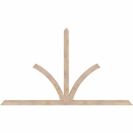 Ekena Millwork Richland Smooth Timber Gable Bracket, Douglas Fir, 96"W x 56"H x 3 1/2"D x 3 1/2"F, 14/12 Pitch GBW096X56X0404RIC00SDF